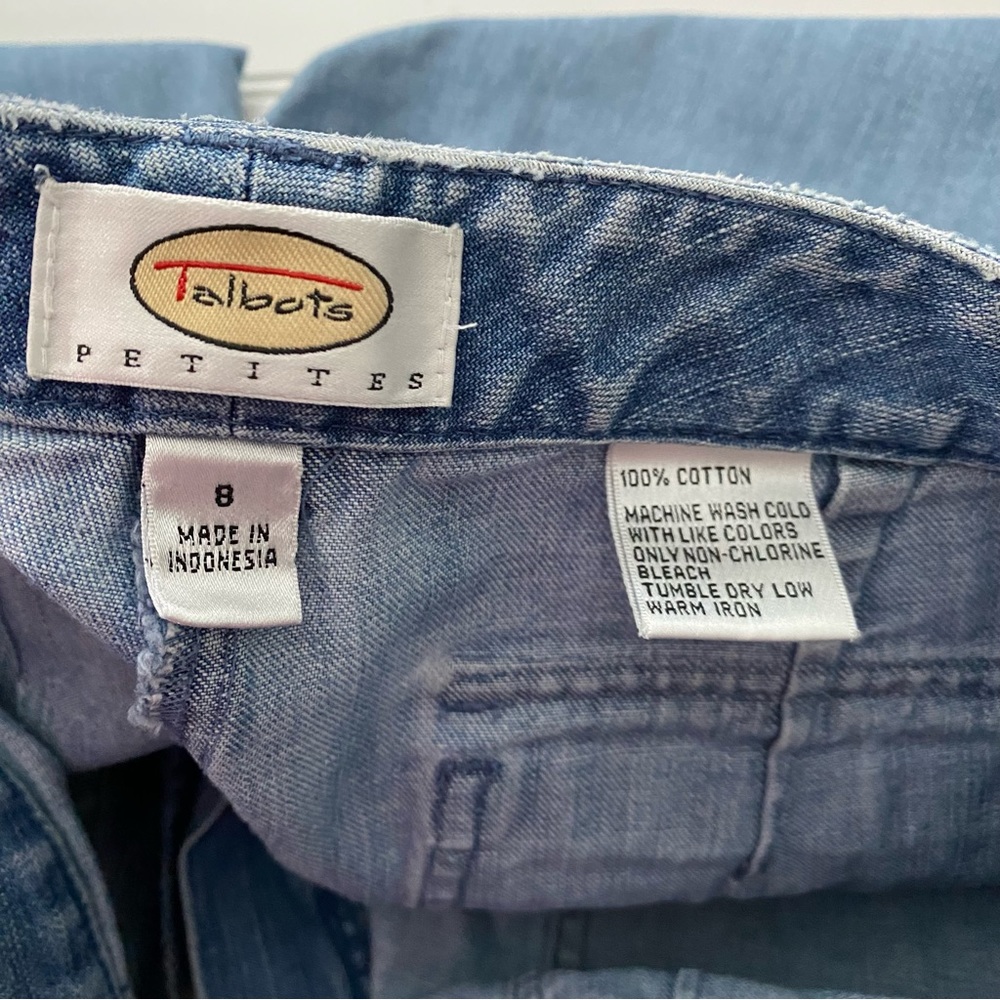 Talbots Petites Women’s Capri Light Wash Jeans Cotton Size 8 - Picture 4 of 14